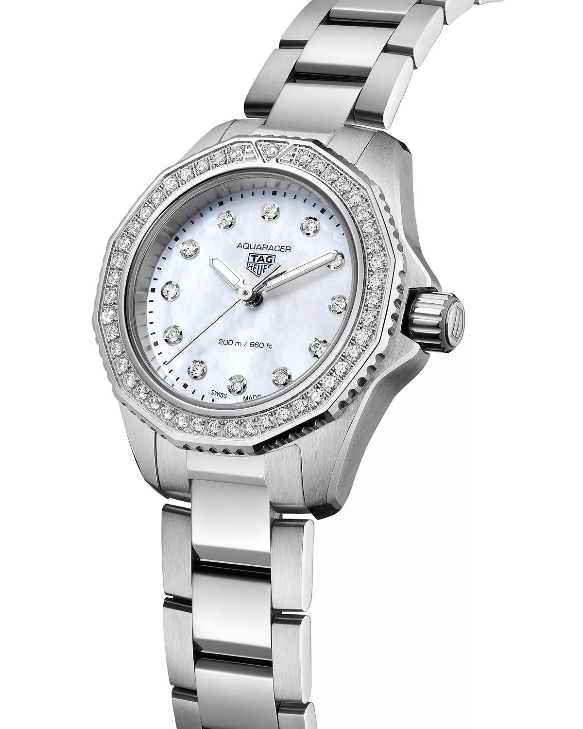 Aquaracer Professional 200 Mother-Of-Pearl and Diamond Watch, 30mm - 3