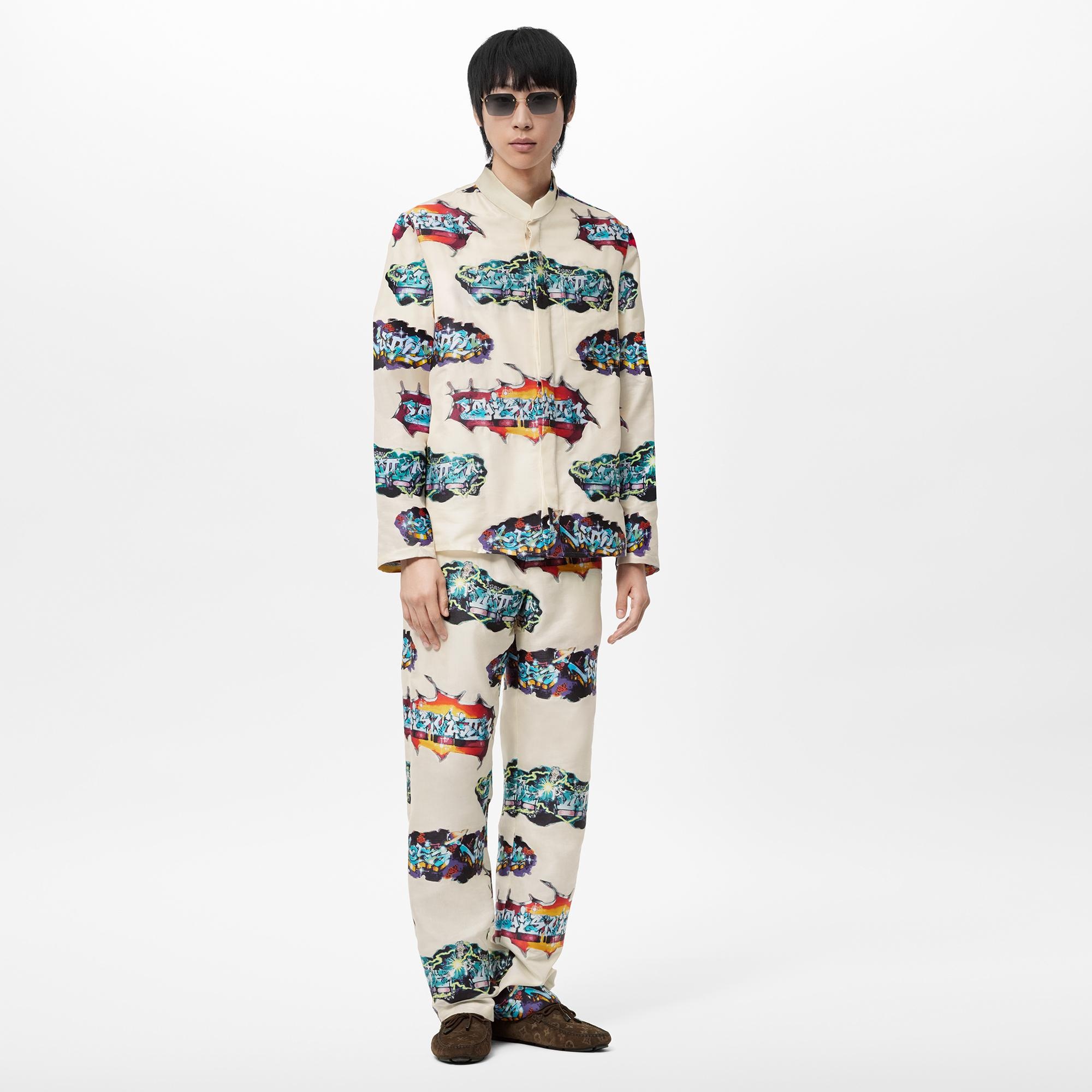 LV Graffiti Pajama Long-Sleeved Shirt - 2