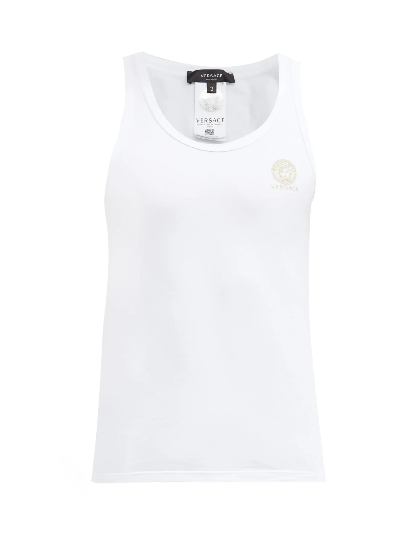 Medusa logo cotton-blend vest - 1