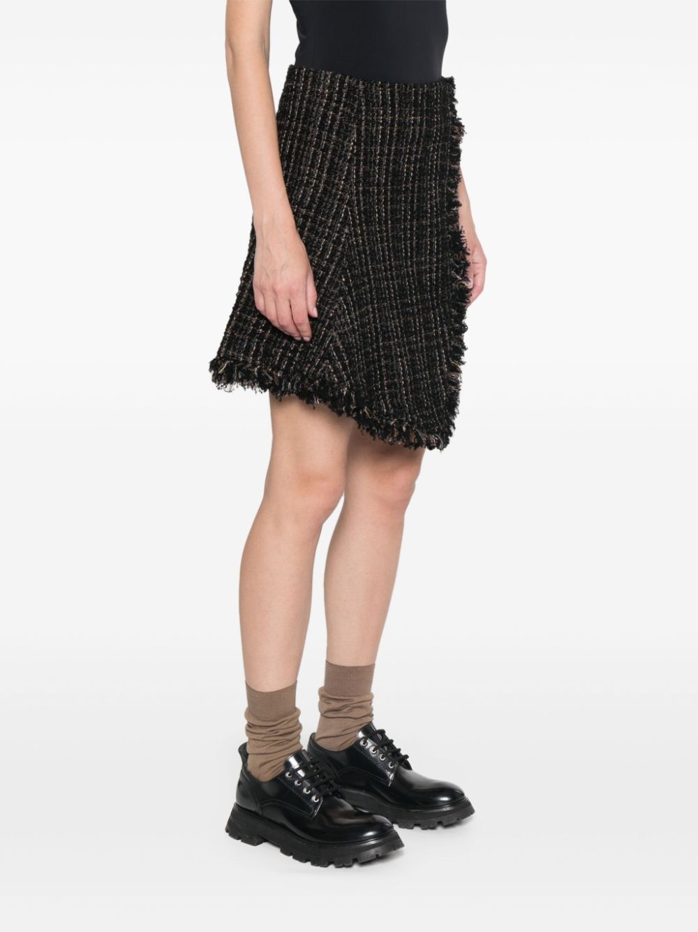asymmetric mini skirt - 3