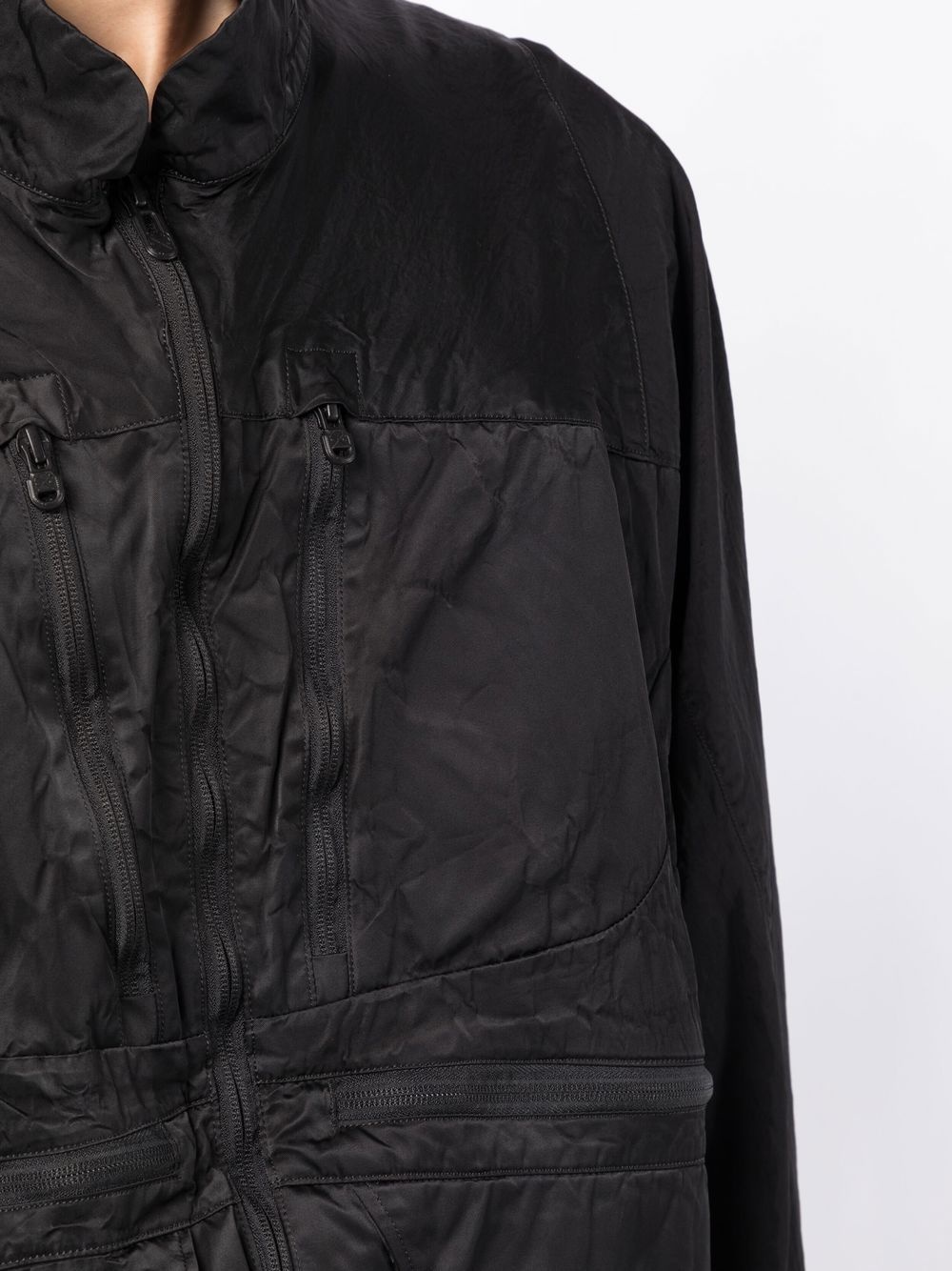 Shrinked contrast-panel jacket - 5