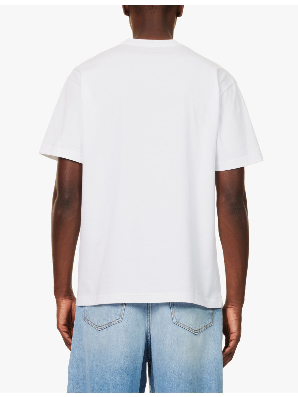 Brand-print crew-neck relaxed-fit cotton-jersey T-shirt - 4