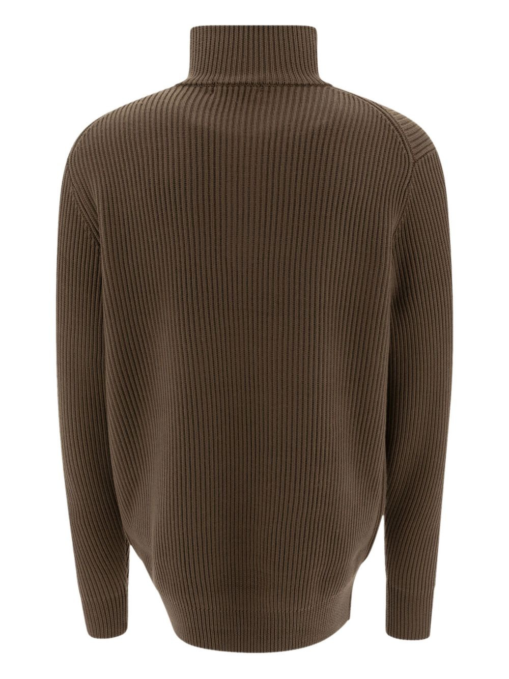 ribbed zip-neck sweater - 2