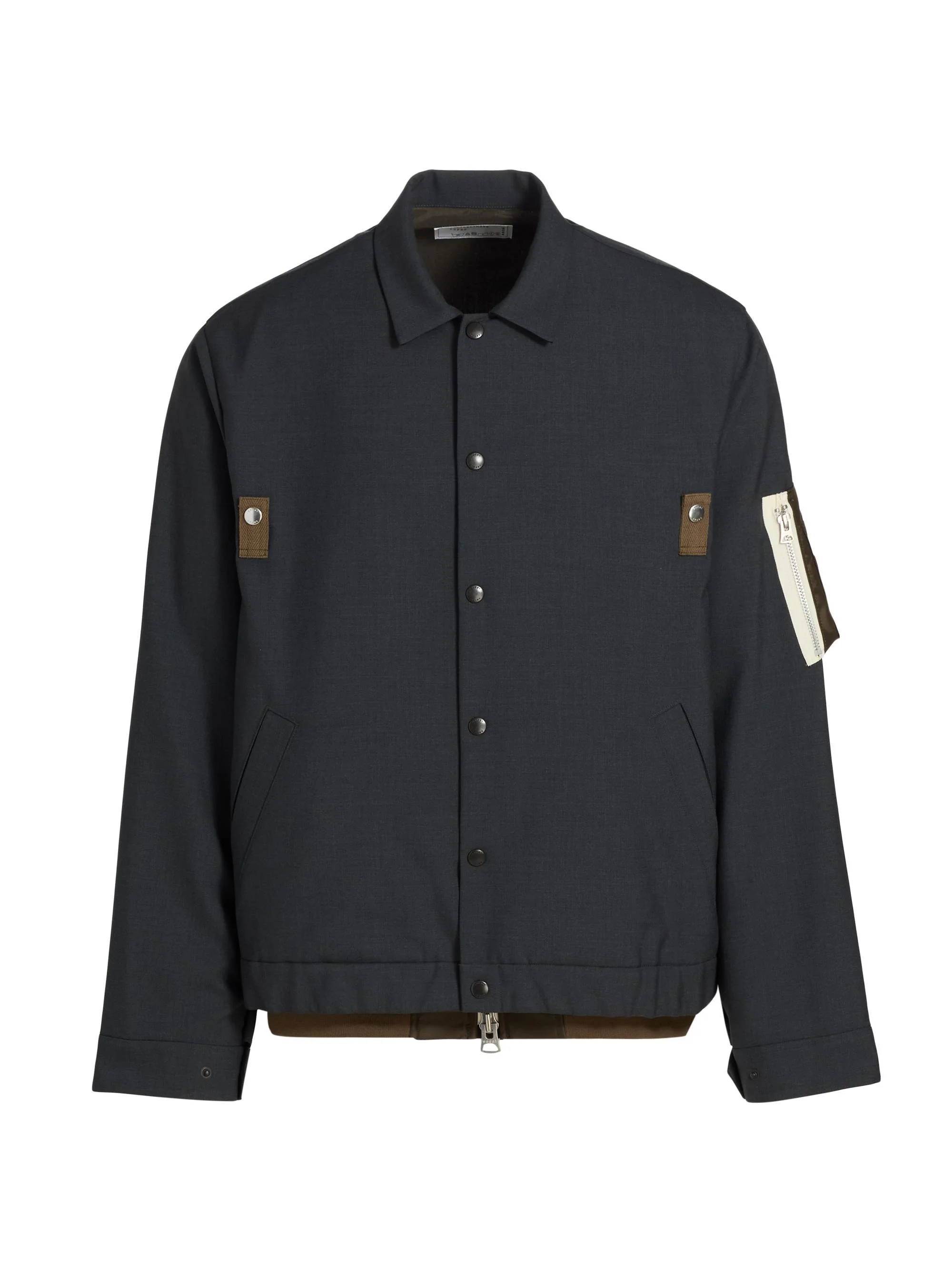 Men's Suiting Nylon Twill Blouson Jacket - Gray - 1