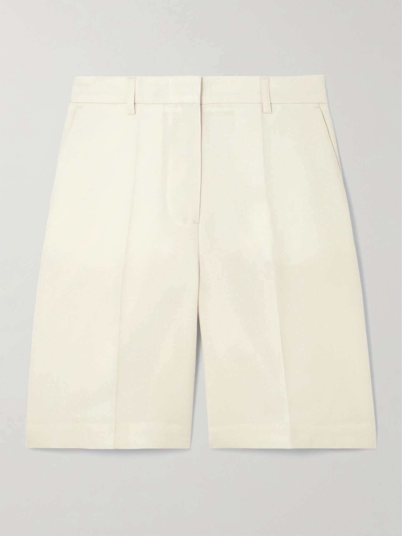 Pleated grain de poudre shorts - 1