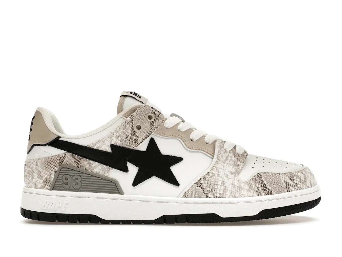 A Bathing Ape Sk8 Sta #1 Beige Snakeskin - 1