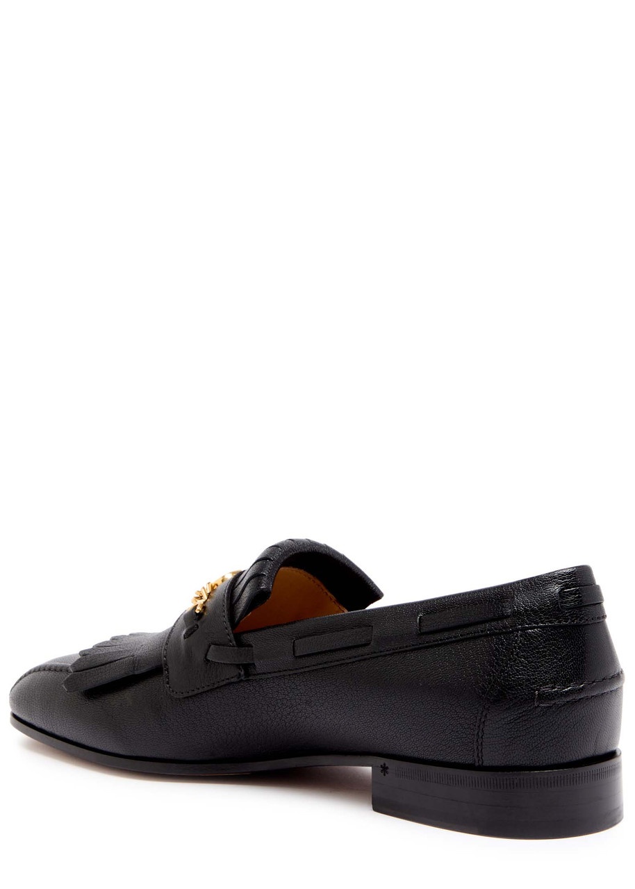 Valentino Vlogo Fringed Leather Loafers - 2