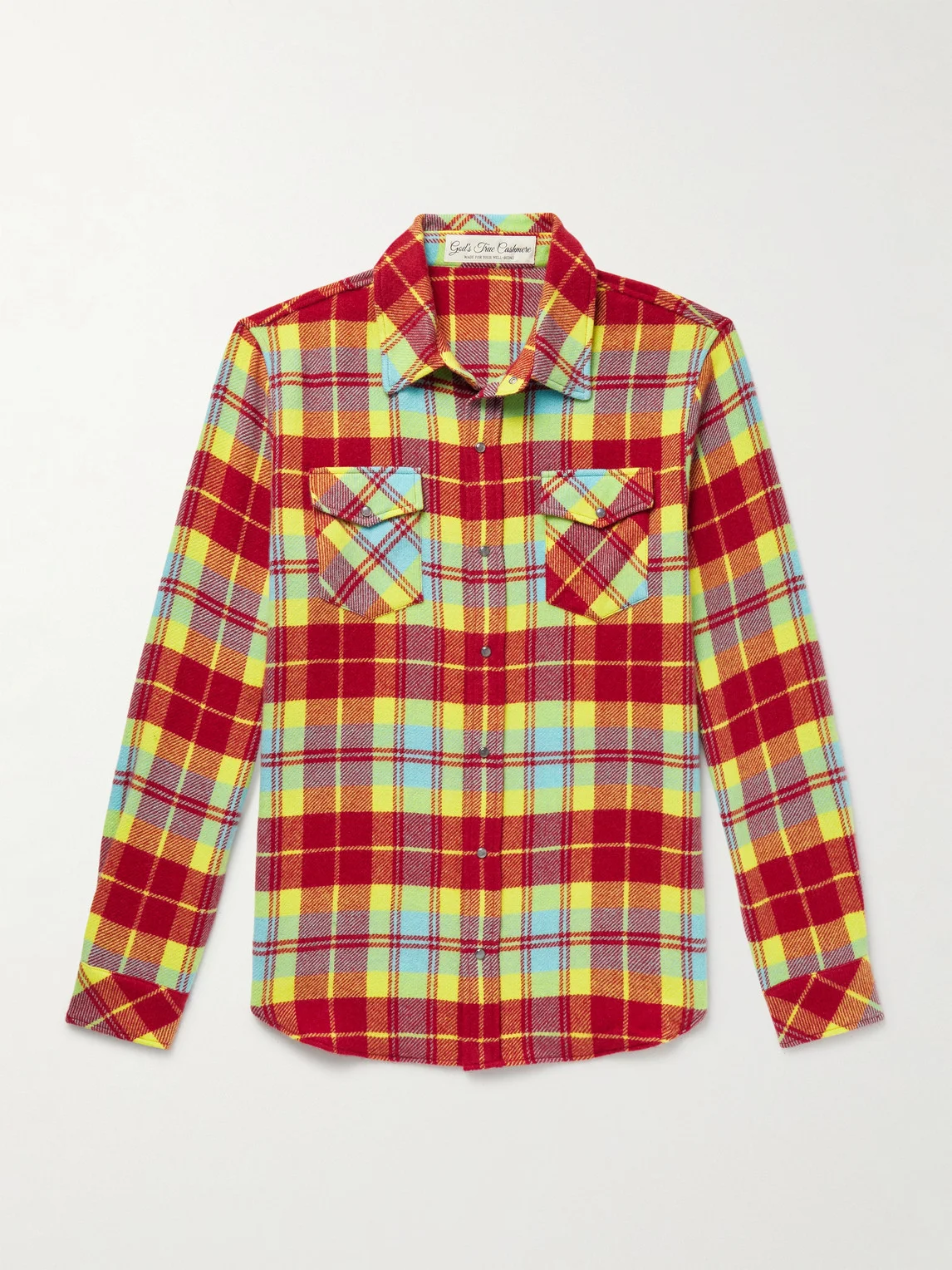 Checked Cashmere Shirt - 1