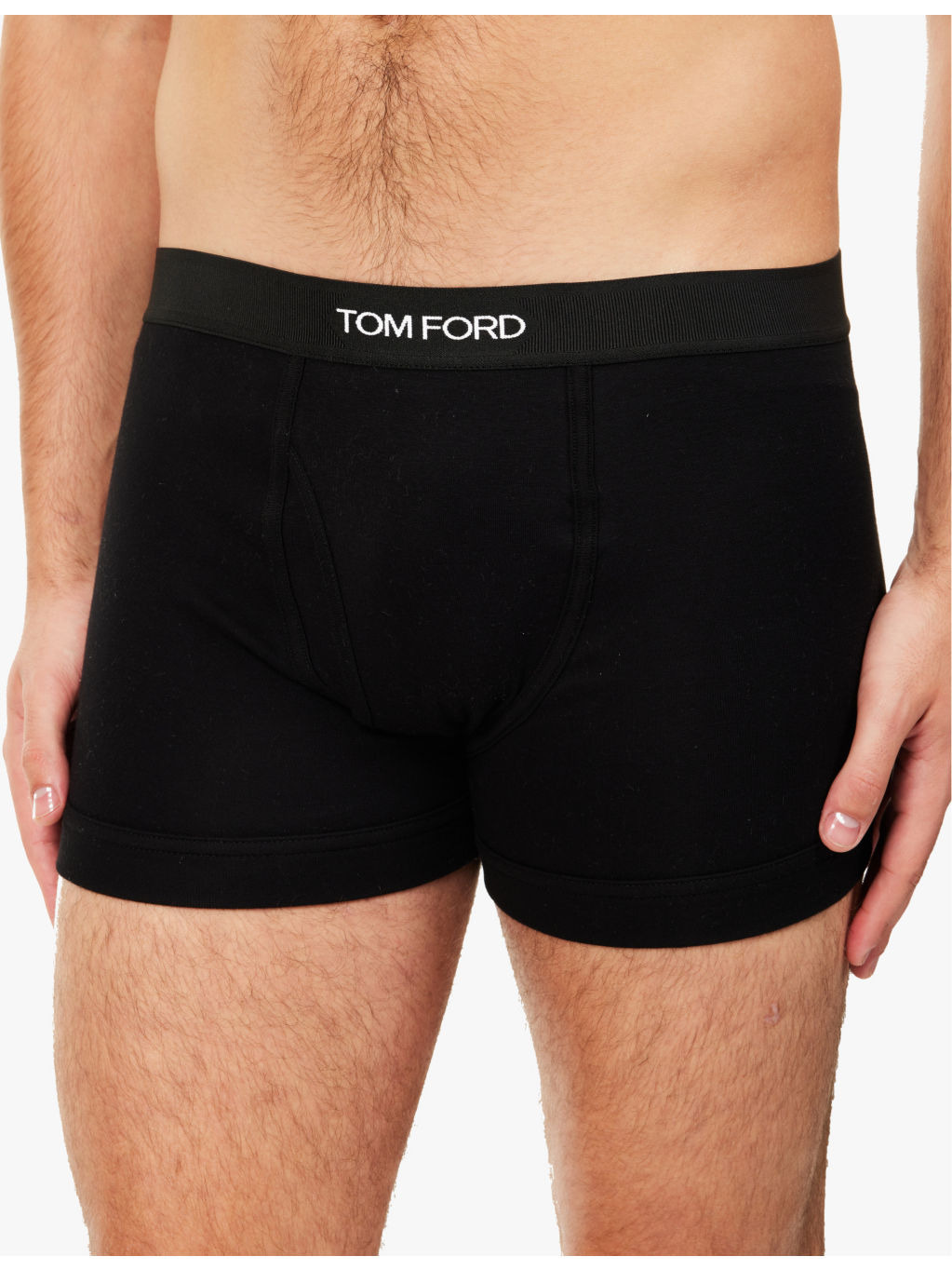 Branded-waistband pack of two stretch-cotton trunks - 4
