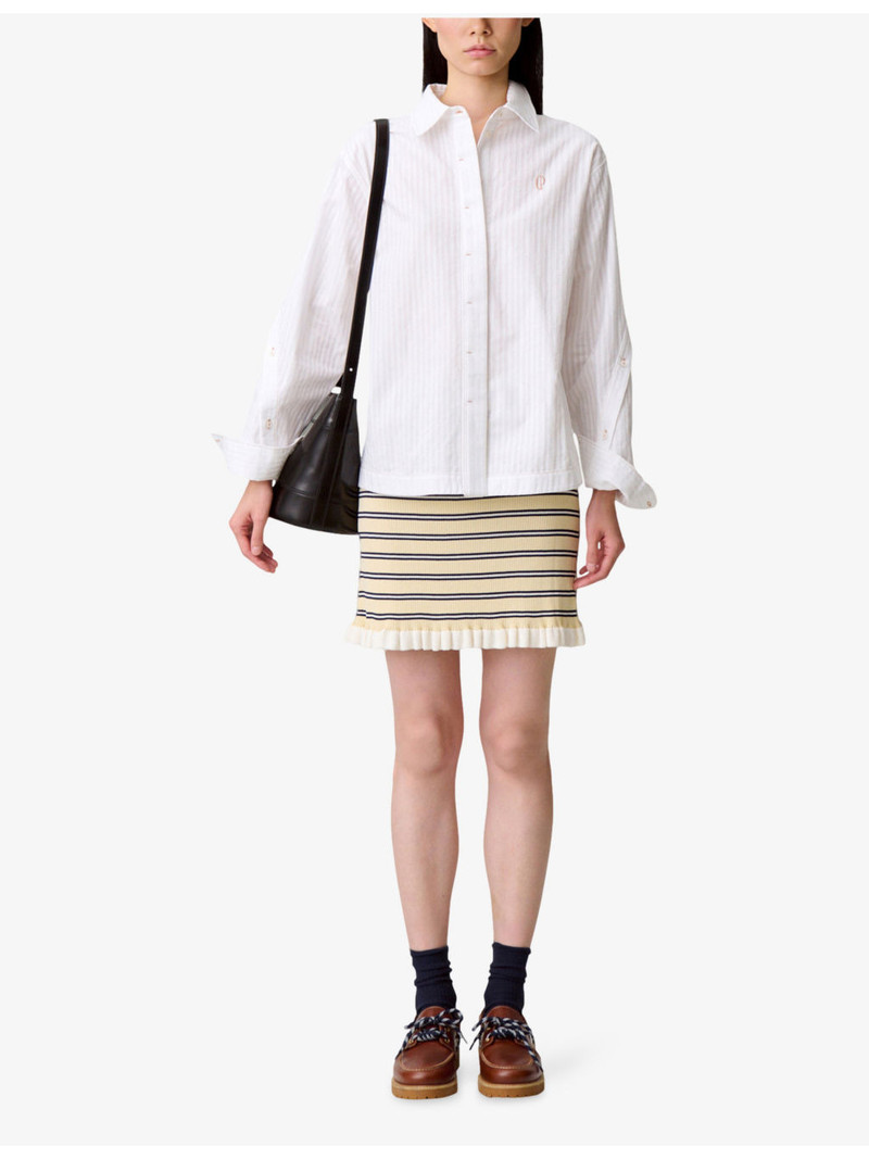 Claudie Pierlot Striped Cotton Poplin Shirt outlook