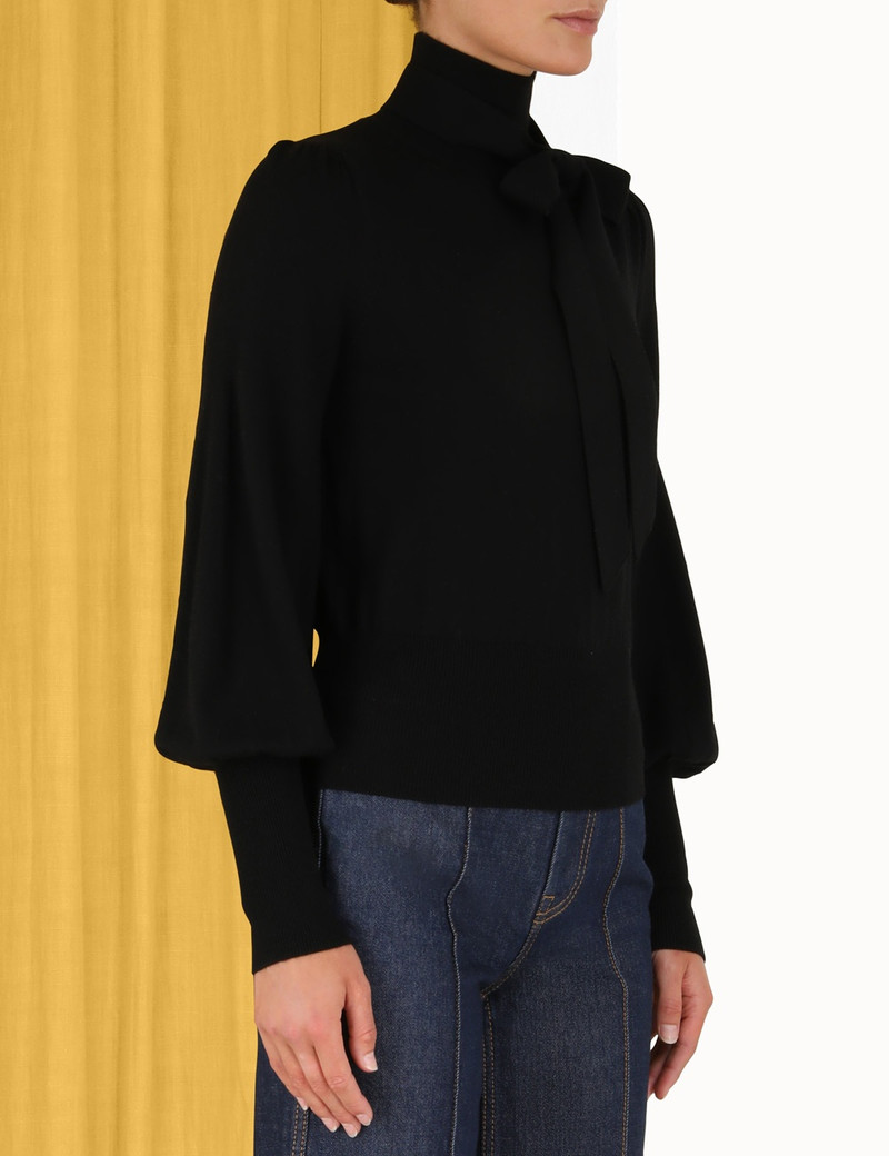 TIE COLLAR SWEATER 5