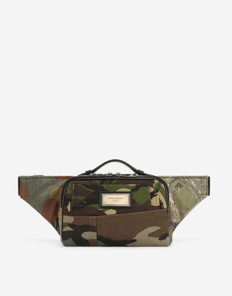 Camouflage patchwork belt bag - 1