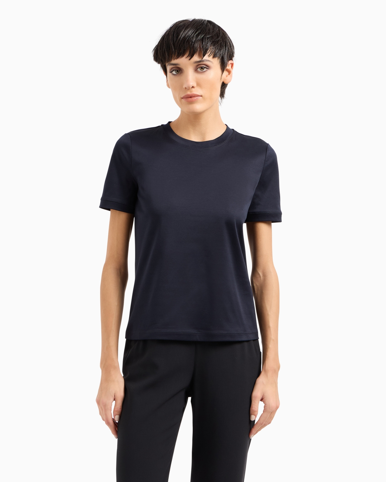 Short-sleeved crew-neck jumper in pure cashmere - 4