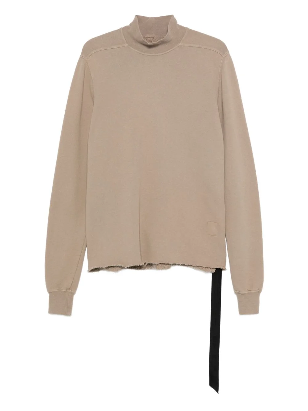 DRKSHDW mock-neck frayed-hem sweater - 1