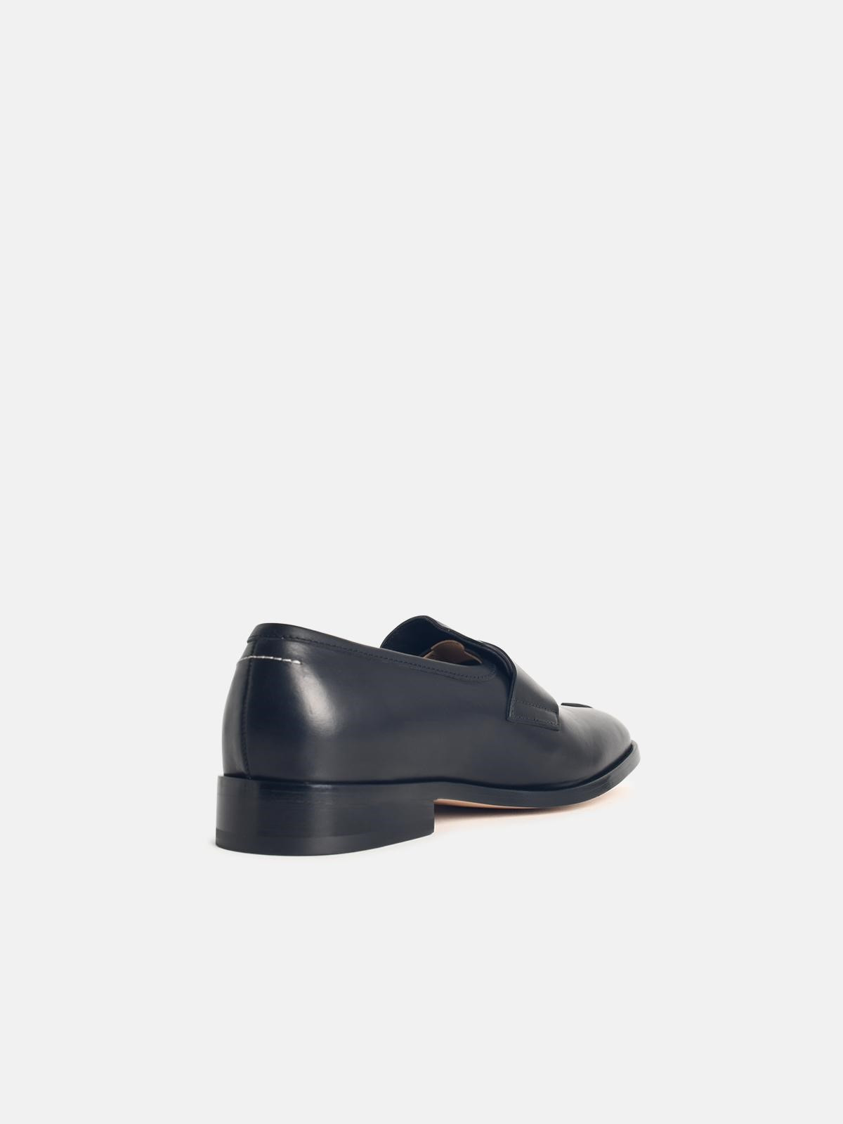 BLACK LEATHER LOAFERS - 3