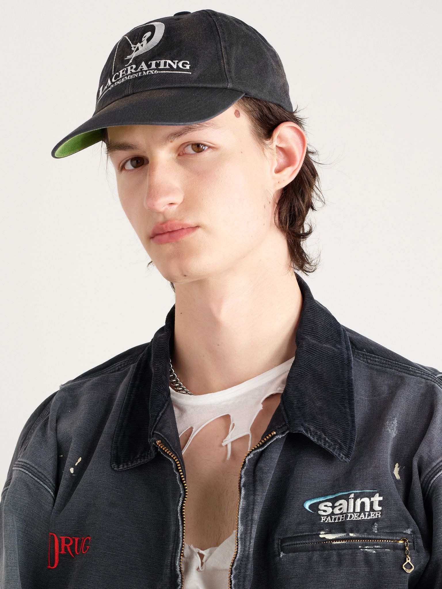 Embroidered Cotton-Twill Baseball Cap Black - 2