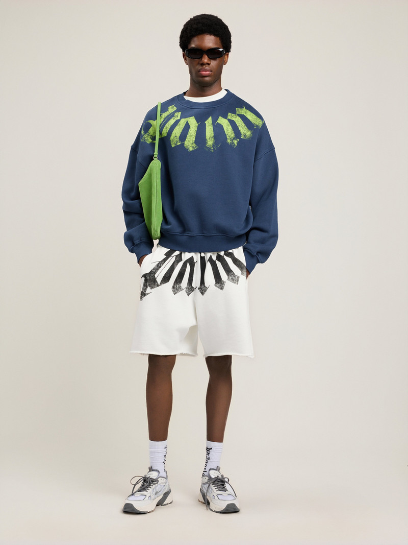 Palm Angels Big Neck Logo Loose Sweatshirt outlook