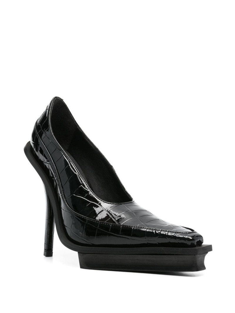 GmbH Asena 140mm croc-embossed pumps outlook