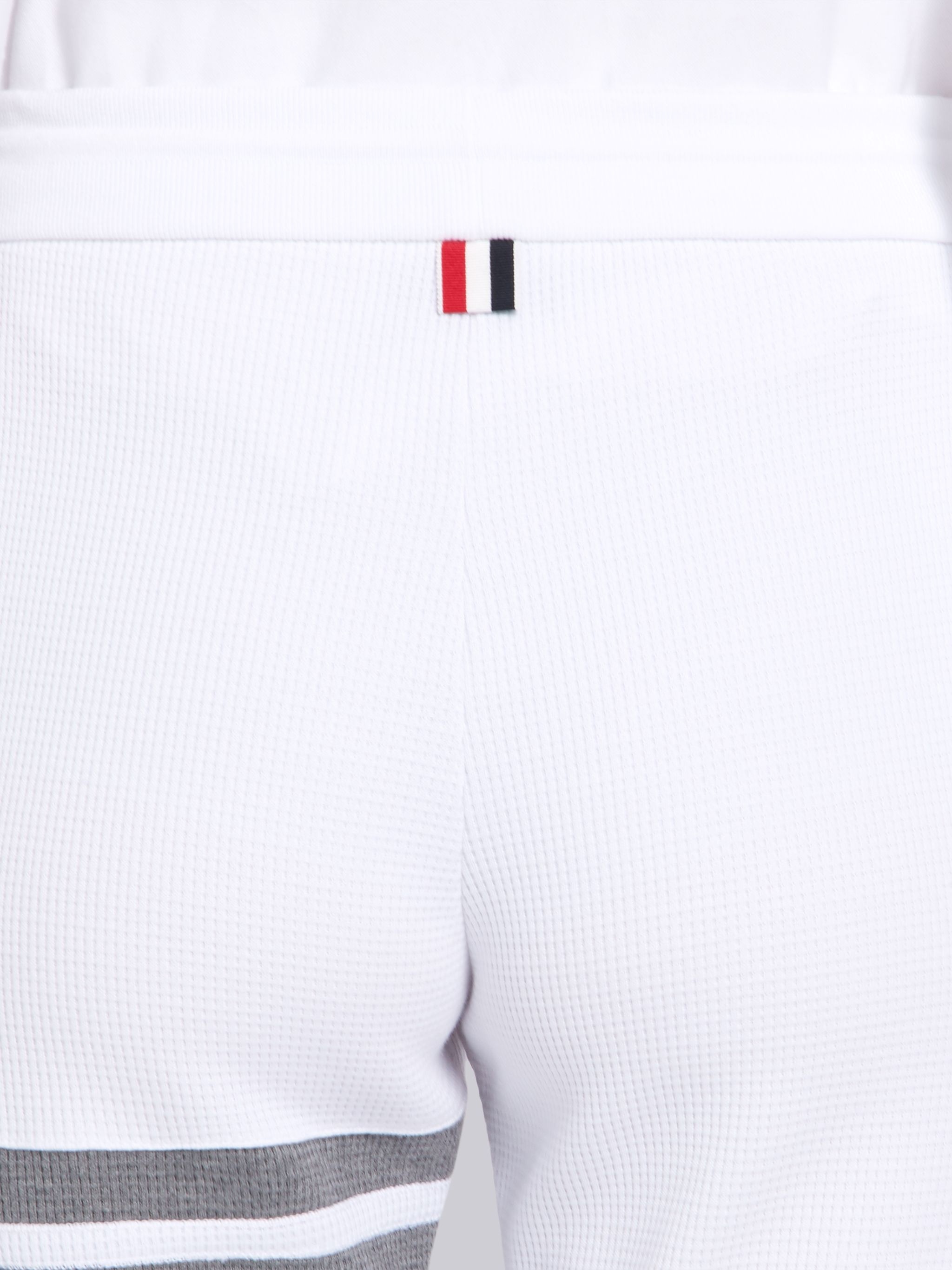 White Waffle 4-Bar Sweatpants - 6