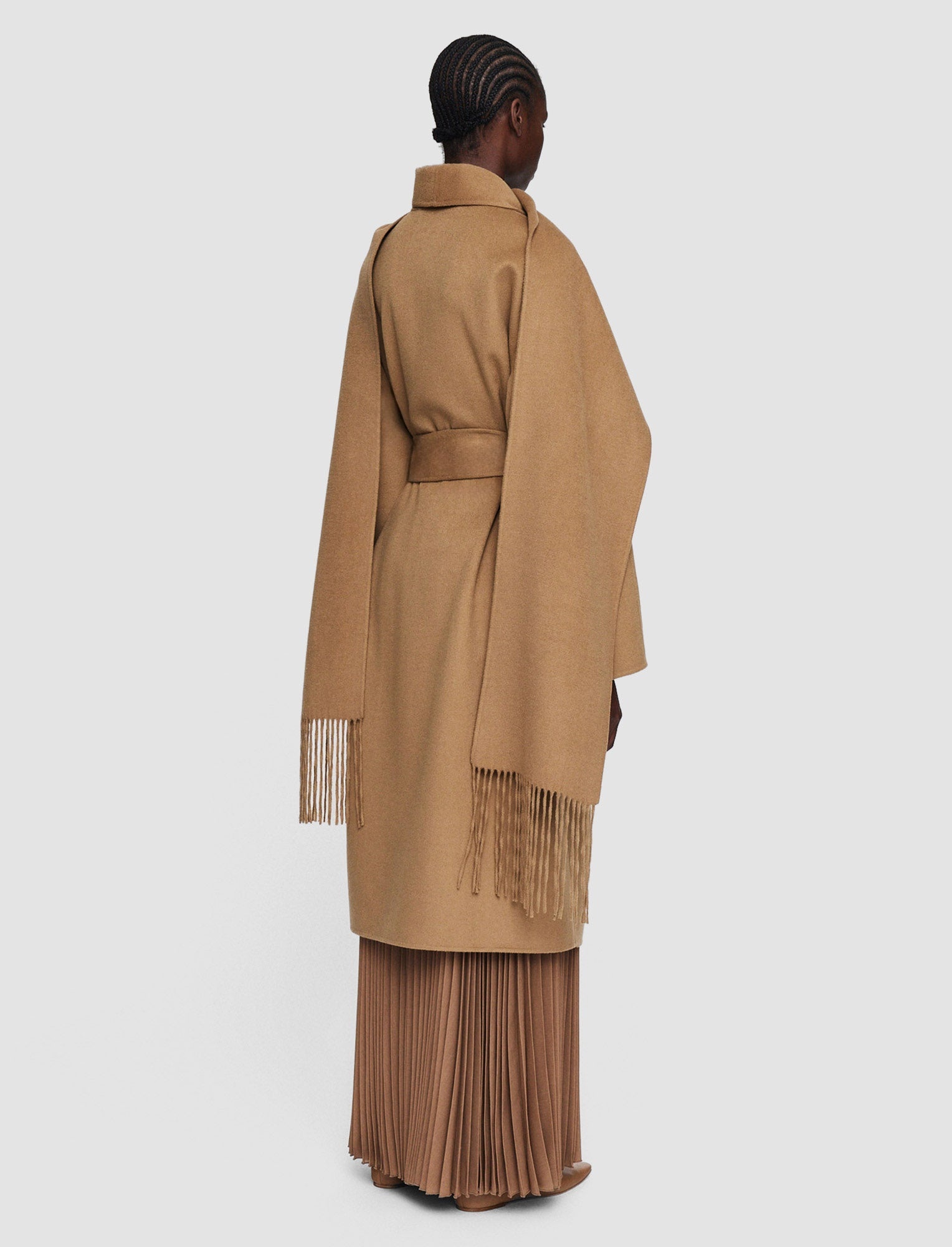 Light Double Face Fringed Lepage Coat - 3