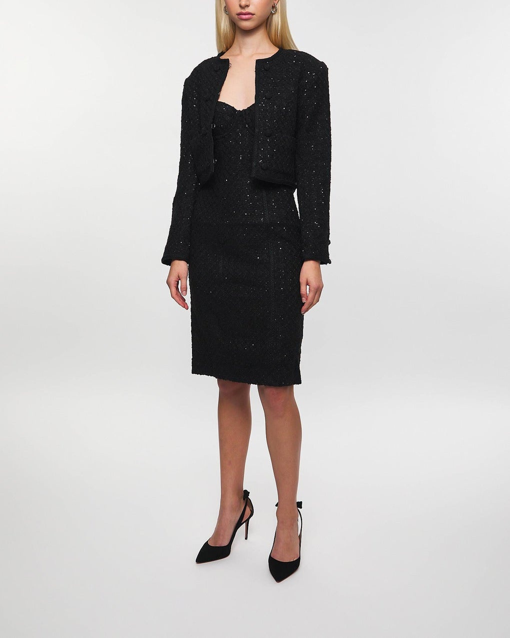 Dress Boucle Midi  Black - 3