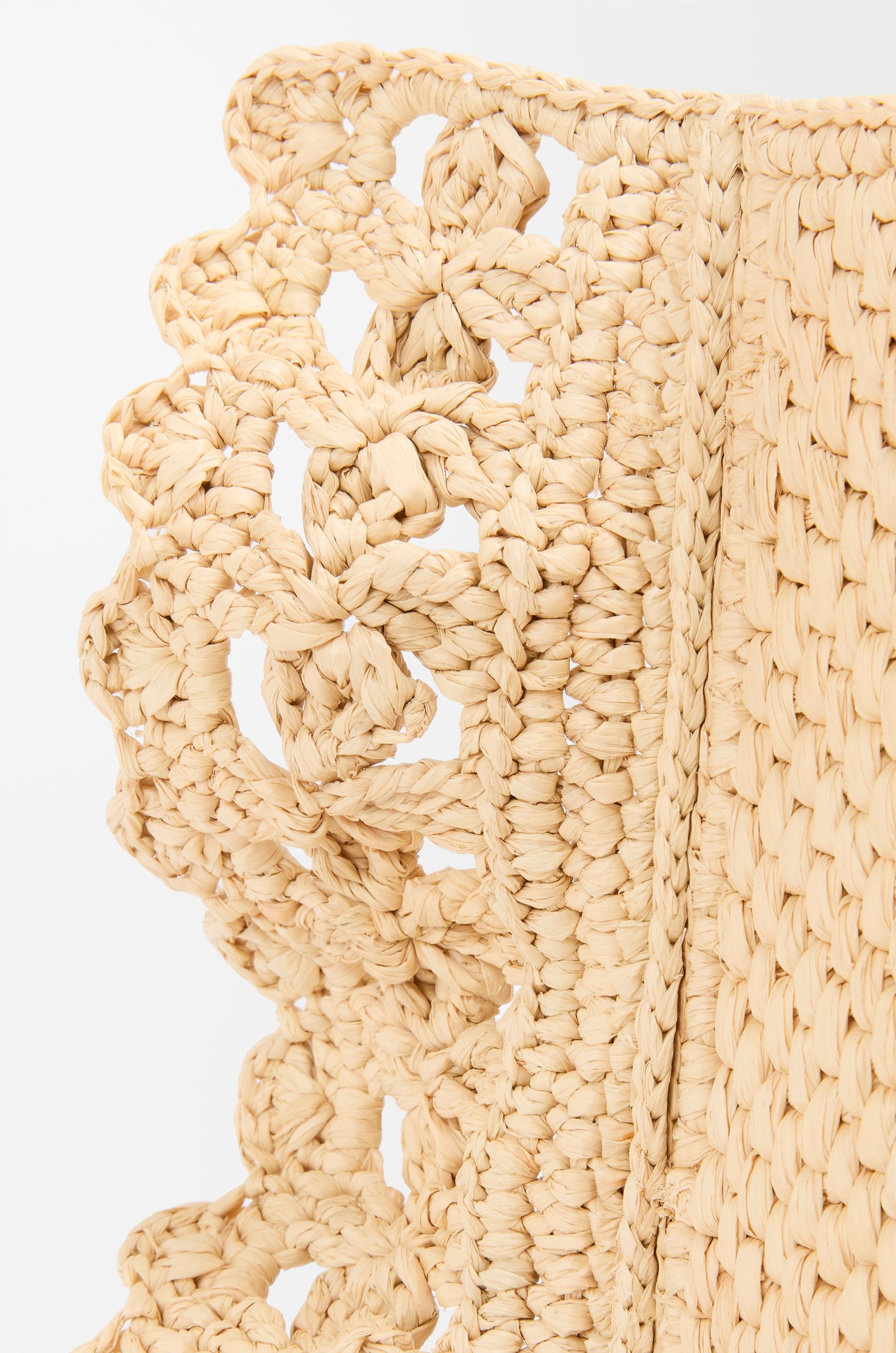 Small LOEWE Font tote in raffia - 10