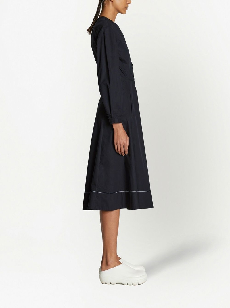 V-neck cotton poplin dress 3