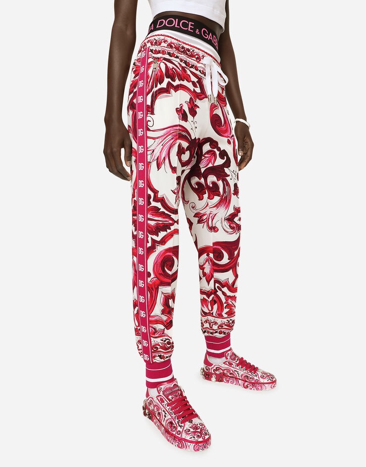 Dolce & Gabbana☆Majolica-print cady ジョギングパンツ Majolica-print cady jogging pants in Multicolor for Women