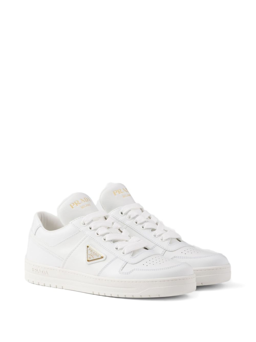 leather lace-up sneakers - 2