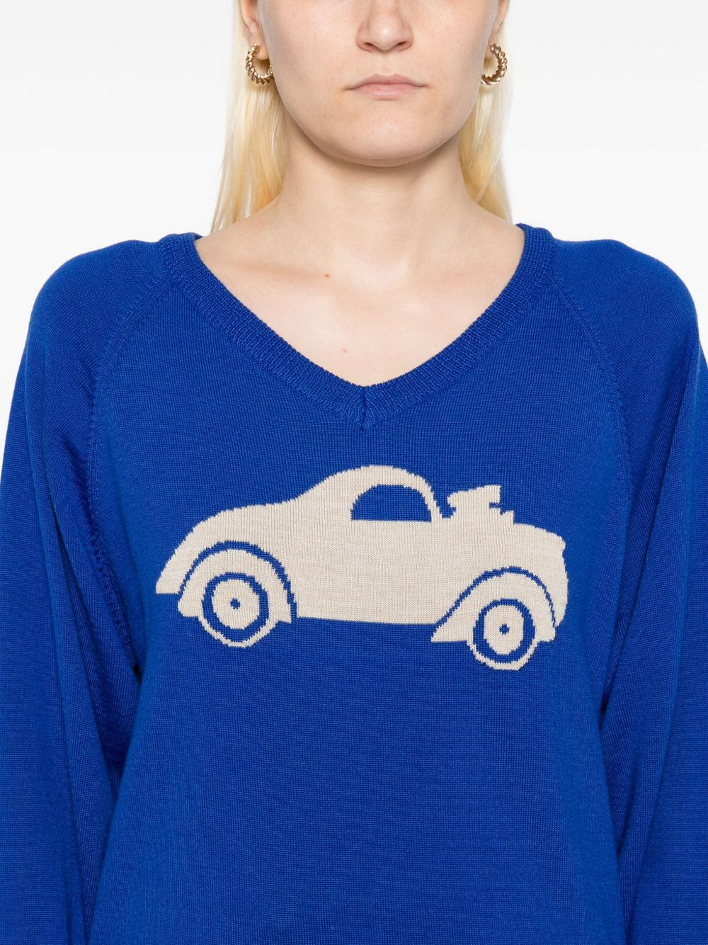 car graphic sweater - 5