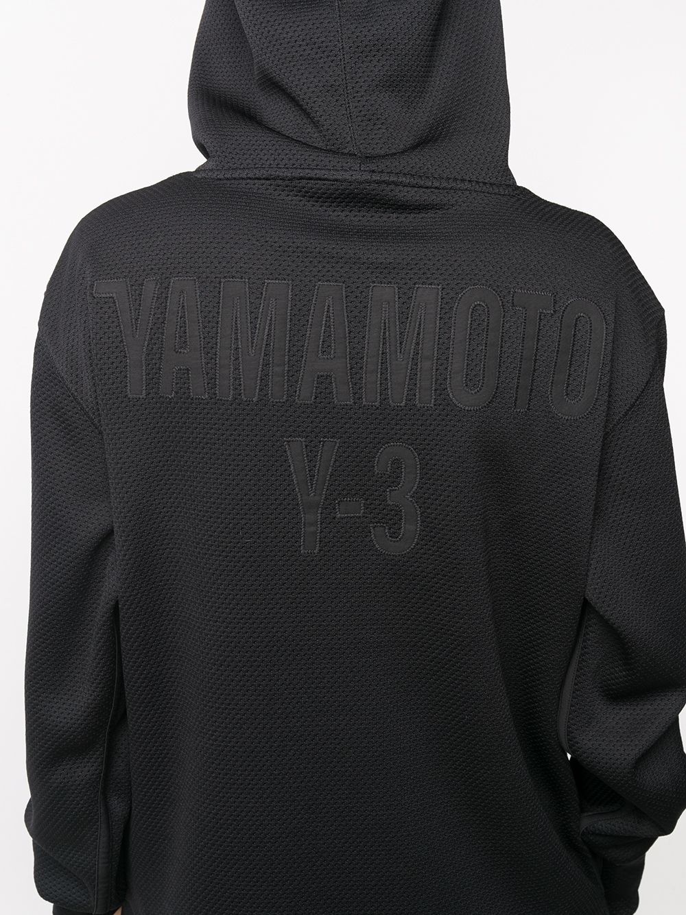 perforated drawstring hoodie - 5