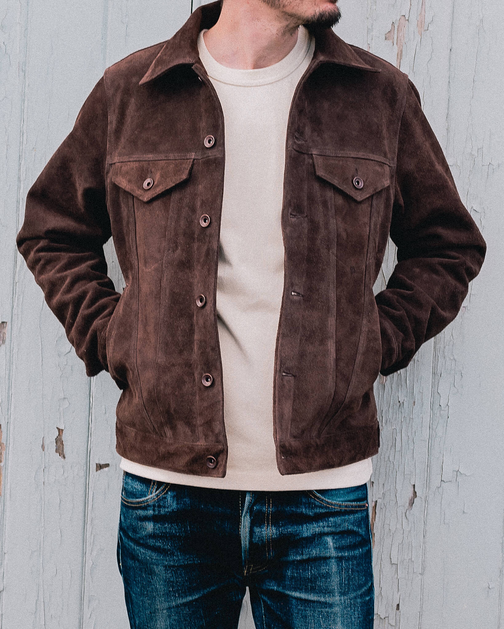 IHJ-49-BRN Split Steer Modified Type III Jacket - Brown - 4