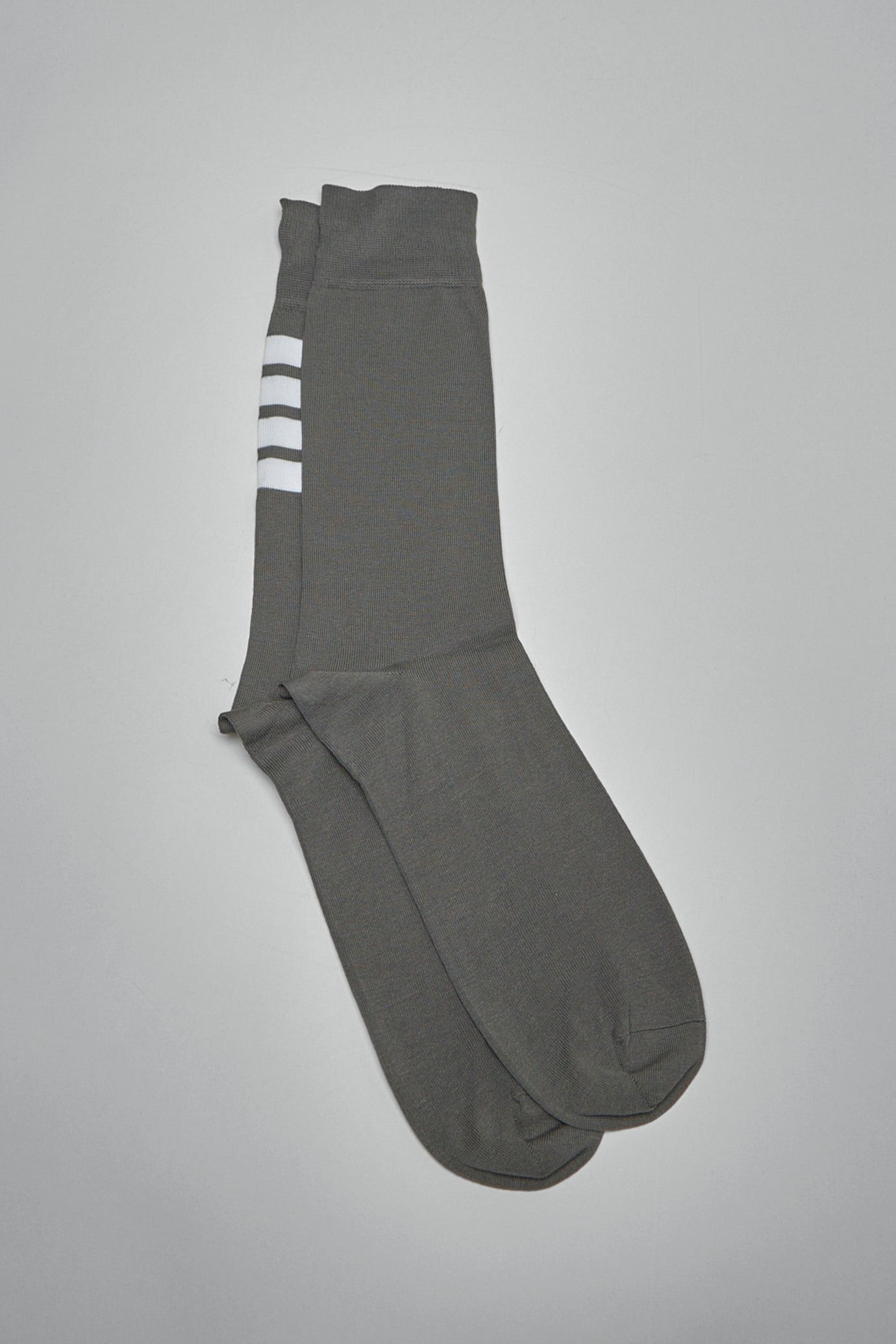 Mid Calf Socks W/ 4Bar In Lightweight Cotton - 3