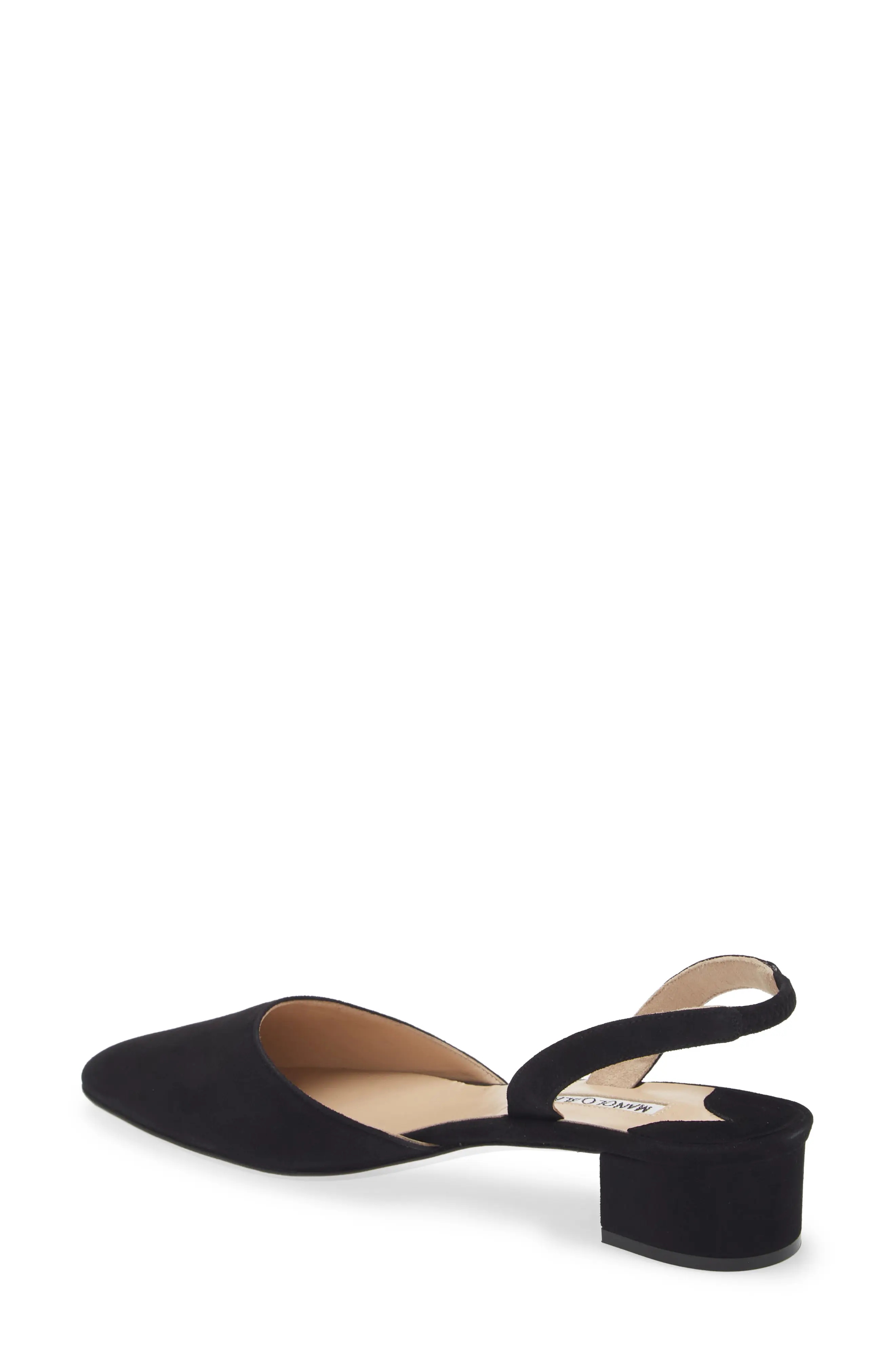 Aspro Block Heel Slingback Suede Pump - 2