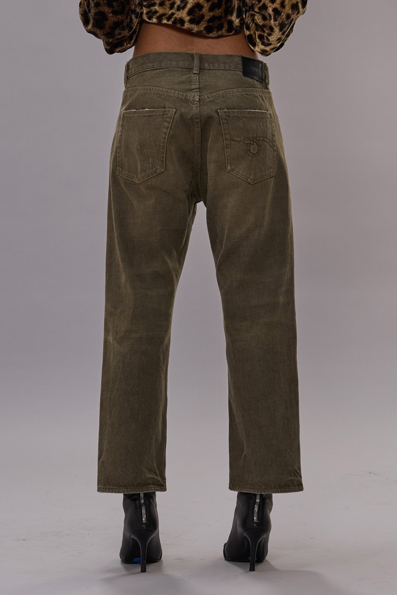 X-BOYFRIEND JEAN - VINTAGE OLIVE DRAB - 3
