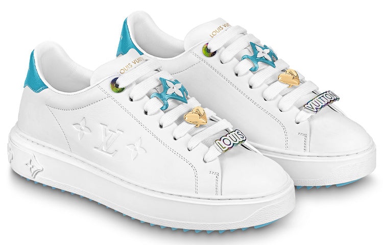 (WMNS) LOUIS VUITTON Time Out Sneakers 'White with Blue' 1AADNS - 2