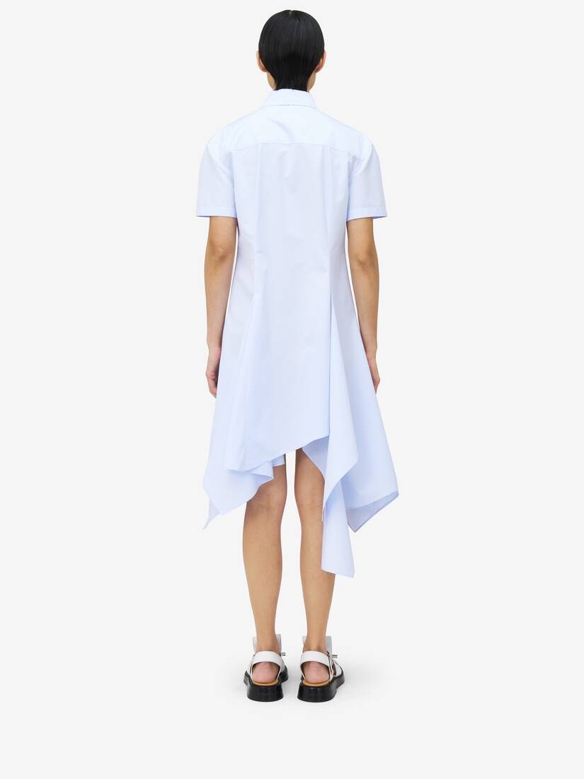 Asymmetric Shirt Dress - 4