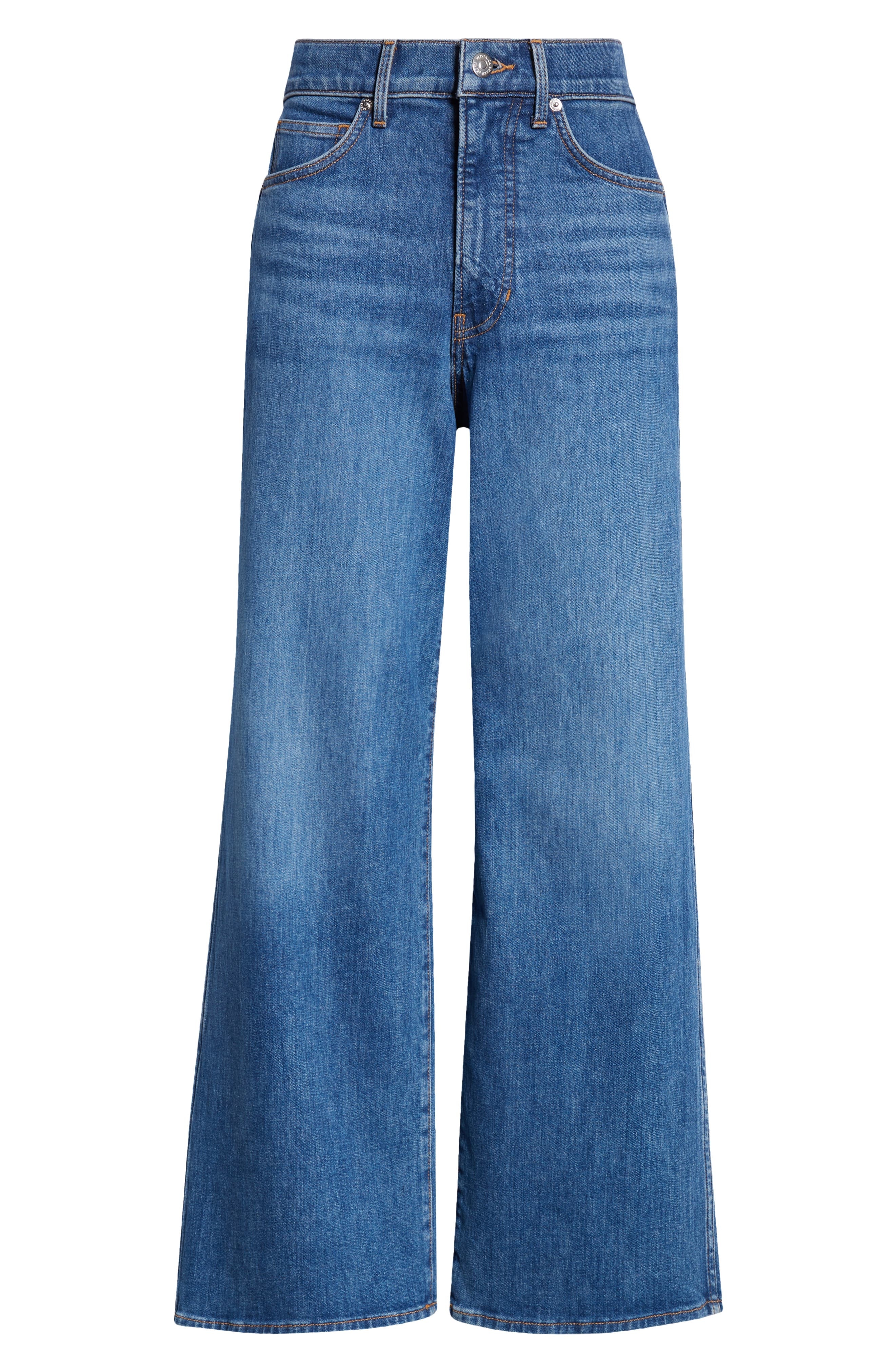 Veronica Beard Taylor High Waist Crop Wide Leg Jeans in Serendipity at Nordstrom - 5