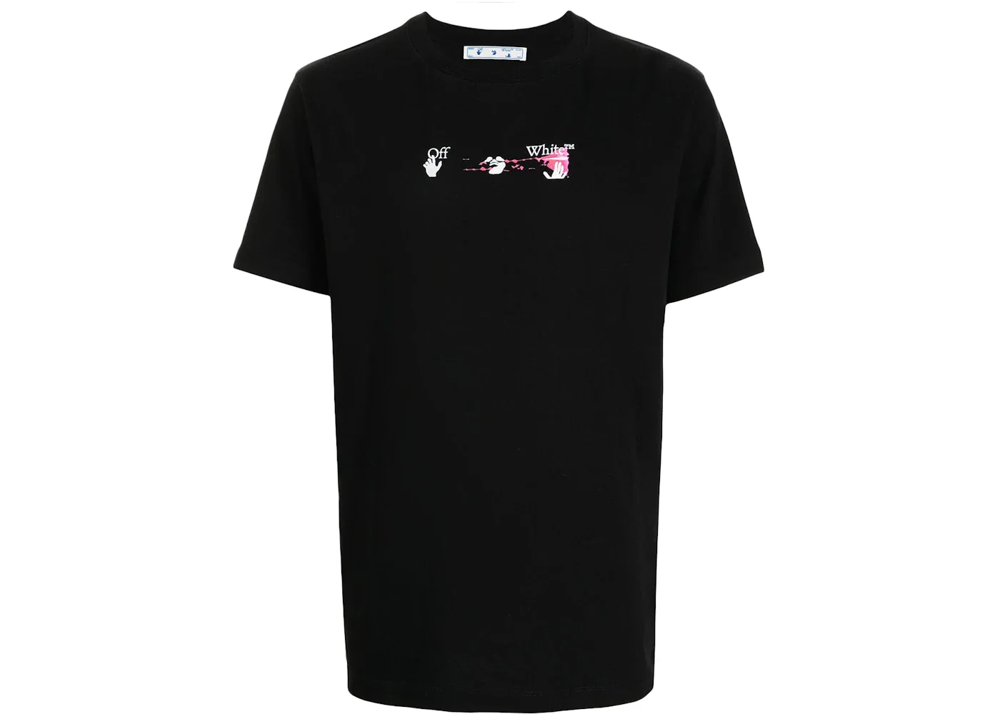 OFF-WHITE Pink Acrylic Arrow Slim Tee Black - 1