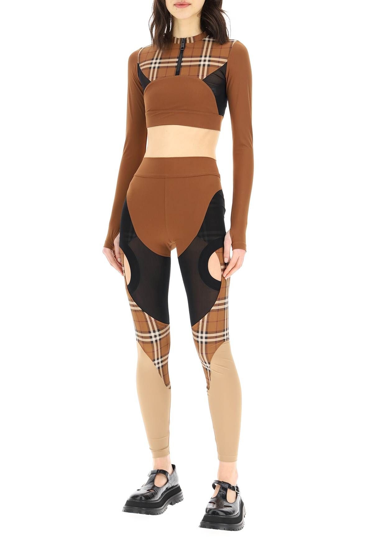 SPORTY PANEL LEGGINGS WITH CUT-OUT - 2