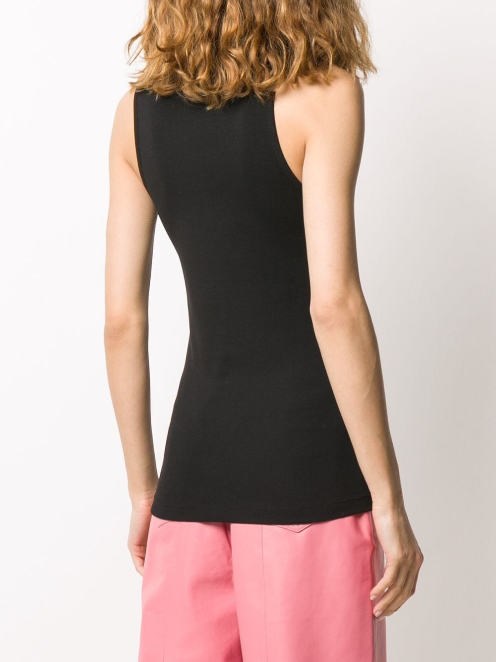 scoop neck logo tank top - 4