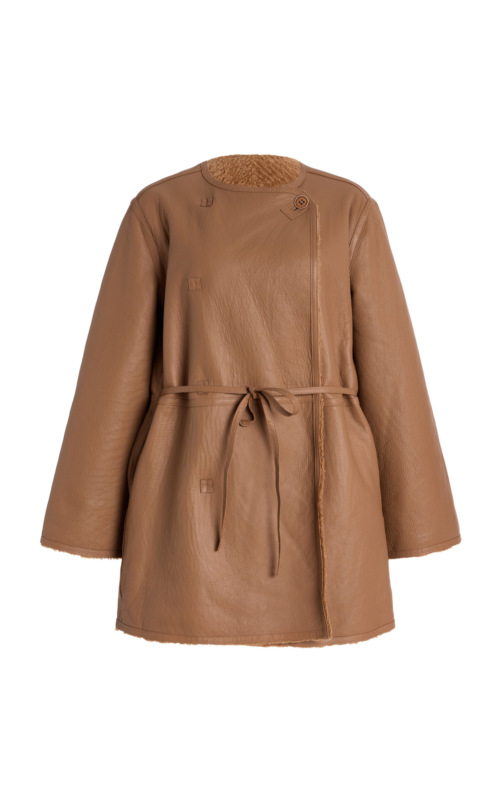 Sannie Reversible Shearling Coat brown - 7