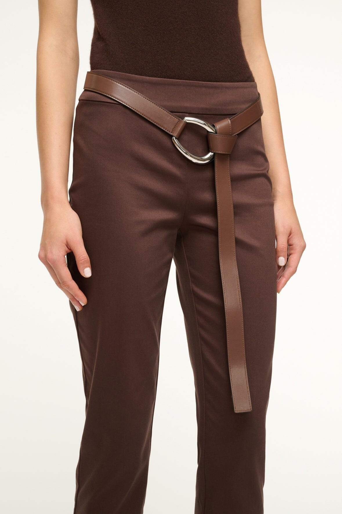 STAUD 30MM WRAP BELT MAHOGANY SILVER - 4
