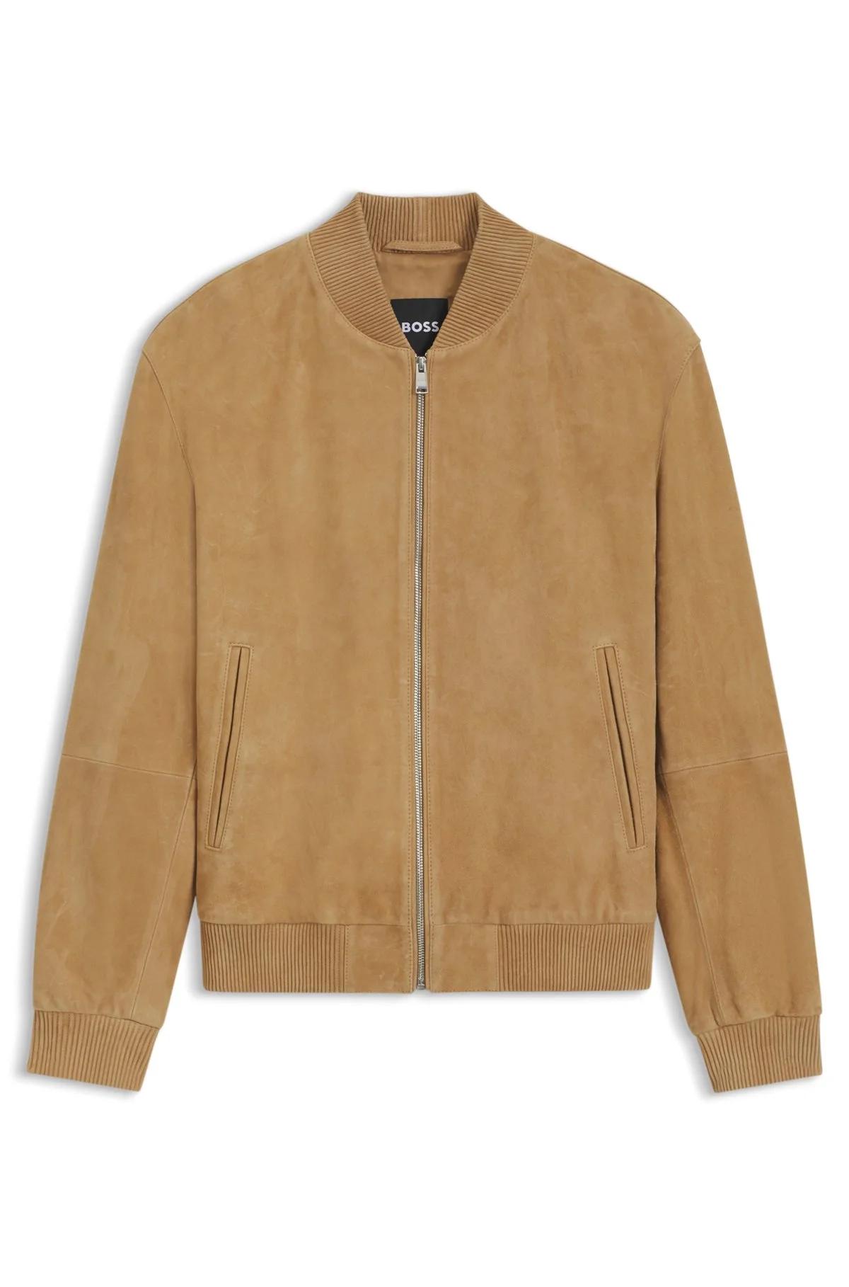 REGULAR-FIT BIKER JACKET IN METIS SUEDE - 1
