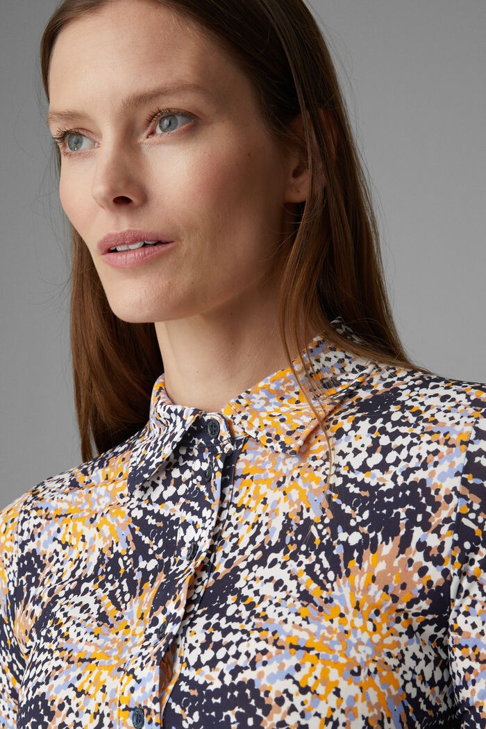 Alina Polo shirt in Navy blue/Orange - 4