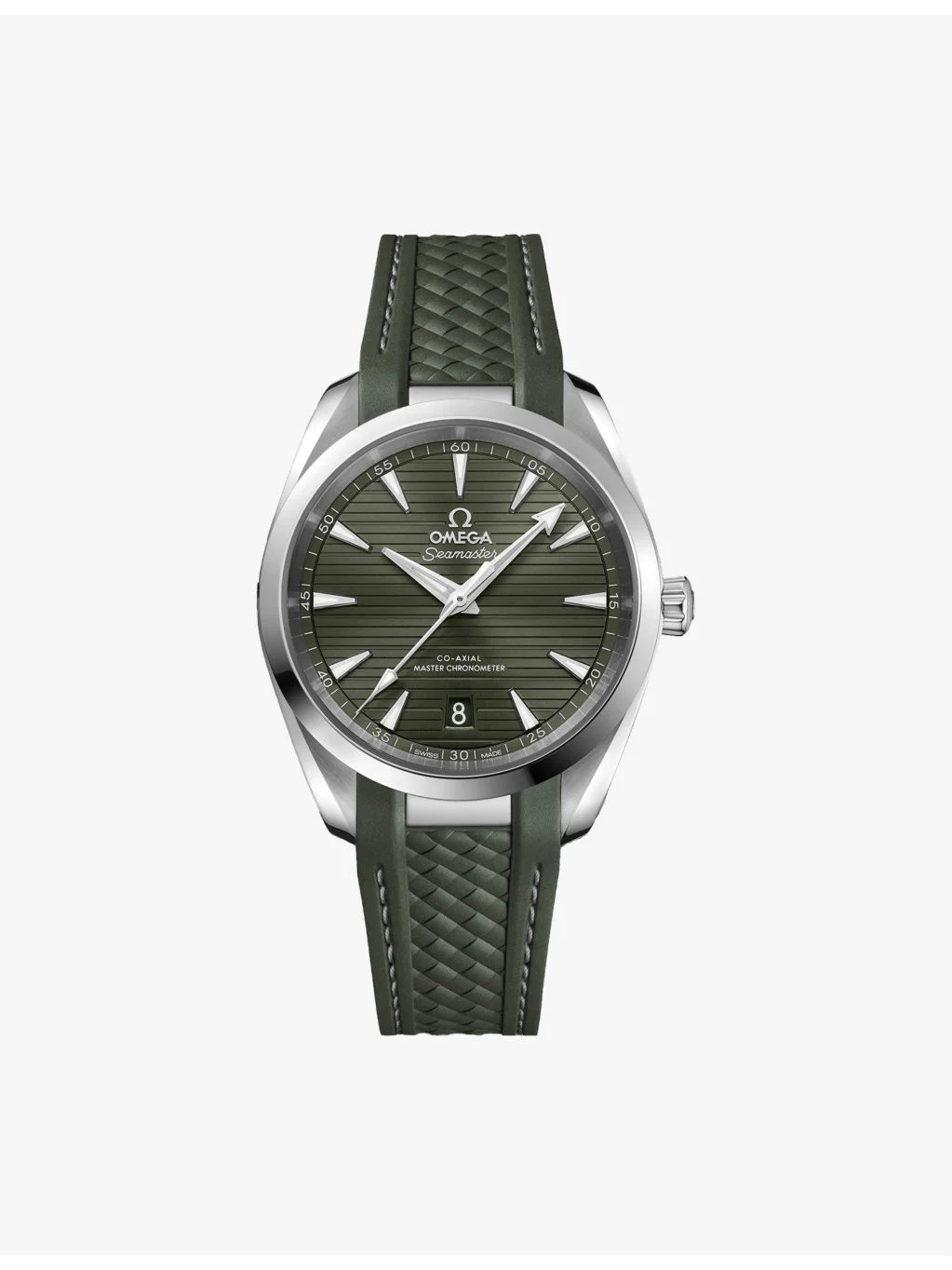 220.12.38.20.10.001 Seamaster Aqua Terra 150m steel and rubber self-winding watch - 1