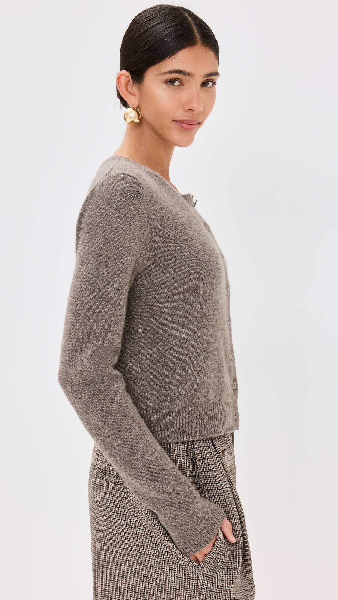 Clara Cashmere Crew Cardigan - 3
