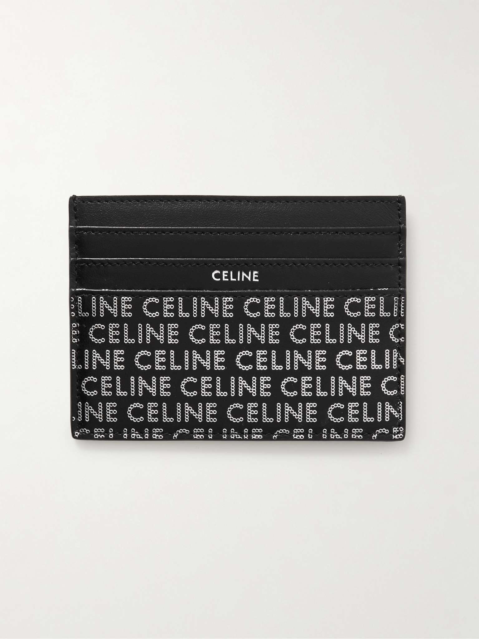 Logo-Print Embellished Leather Cardholder 1