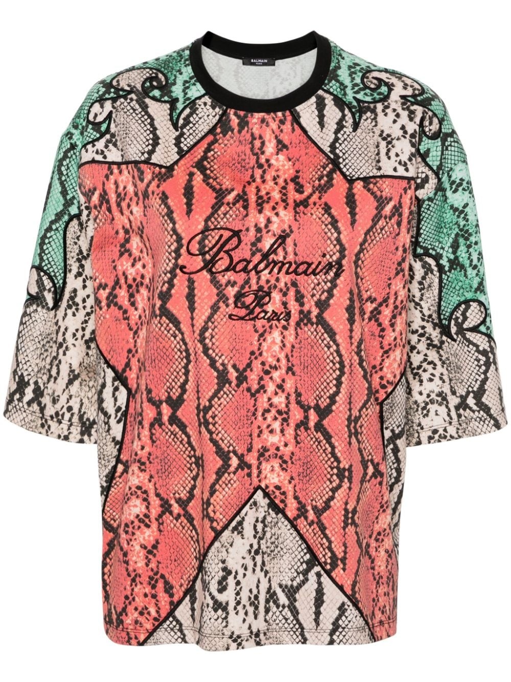 Python-print organic cotton T-shirt - 1