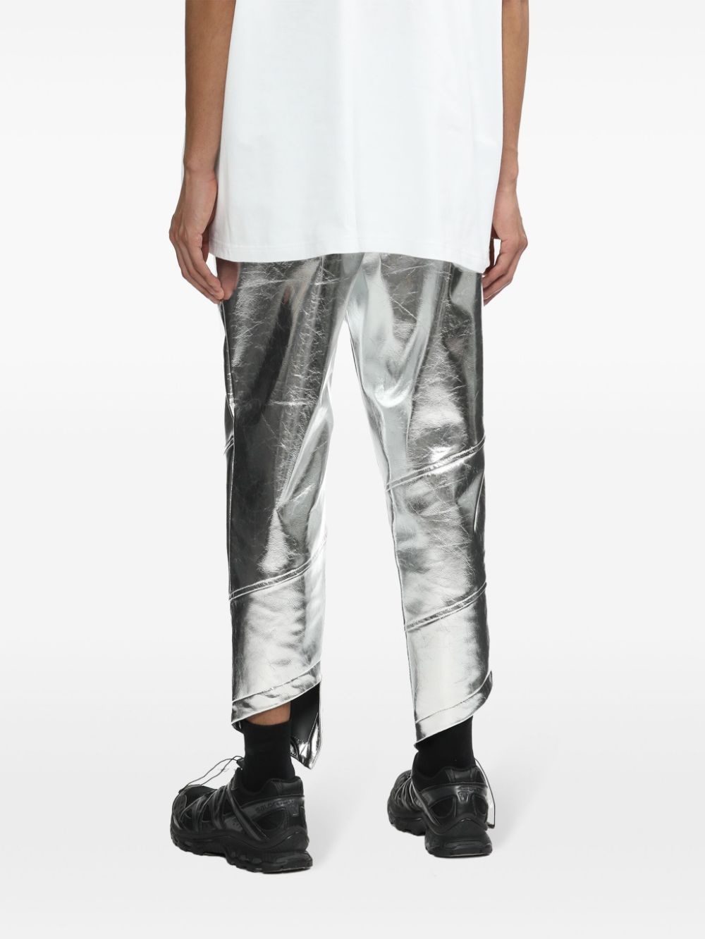 asymmetric cropped trousers - 4